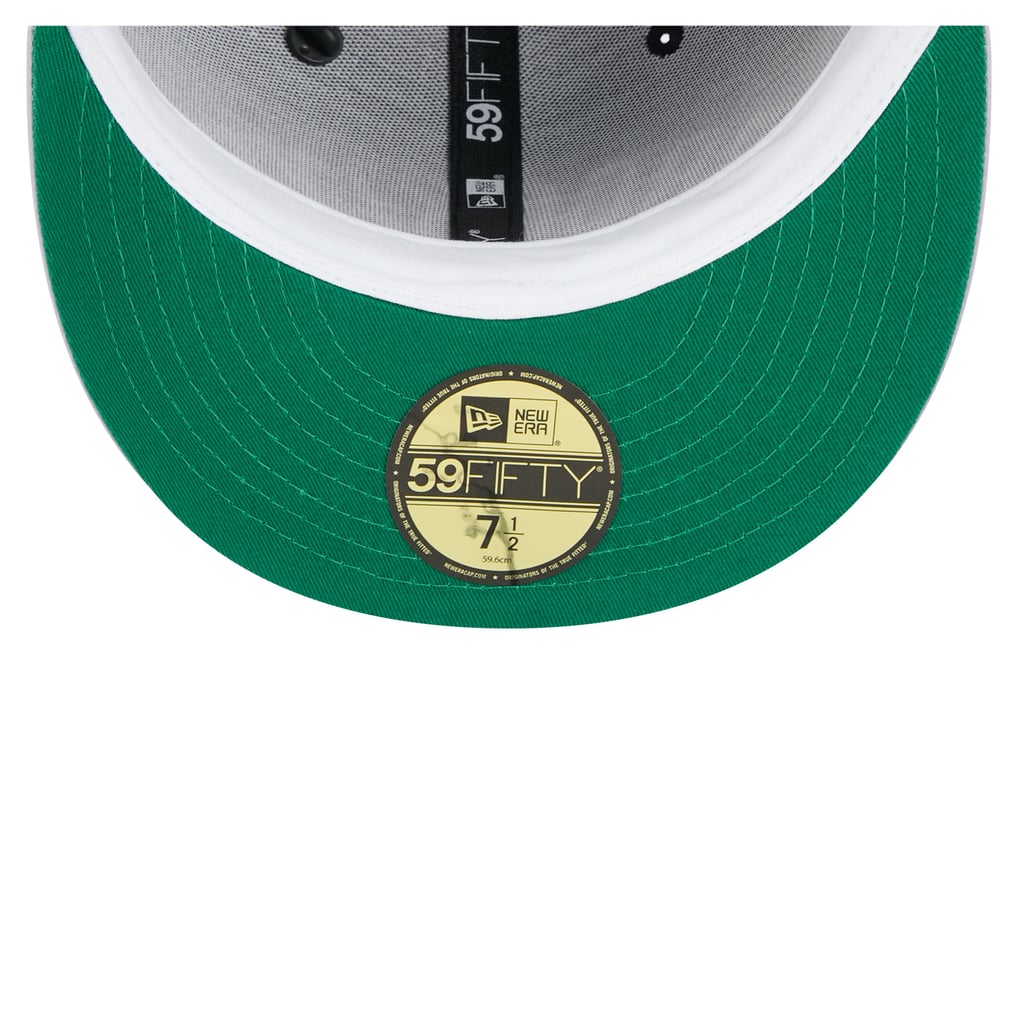  Brooklyn Nets New Era Throwback Satin Vintage Pin Two-Tone 59FIFTY Fitted Hat - Black/Gray